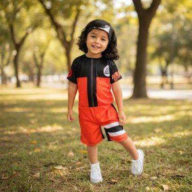 Imagem de Fantasia Infantil Naruto - Macacão C/ Faixa - Pequenos Encantos Baby, 