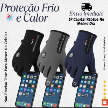 Imagem de Luva Térmica Motoqueiro Touch Screen Luvas Bike Ciclismo Masculino Fem