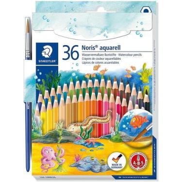 Imagem de Lápis de Cor Staedtler Aquarelável Noris C/36 Cores + Pincel 144 10ND3