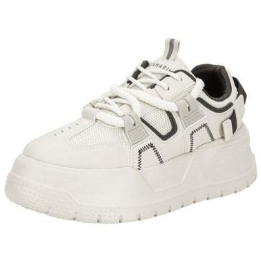 Imagem de Tênis Feminino Estilo Casual Urbano Leve Confortável Ramarim, Almond, 