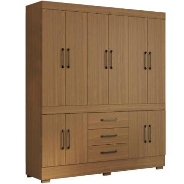 Imagem de Guarda Roupas de Casal Aramóveis Mônaco Murano 10 portas 3 gavetas R20