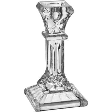 Imagem de CASTIÇAL PORTA VELA DECORATIVO HOME&CO ECO CRYSTAL 15x9x9cm TRANSPAREN