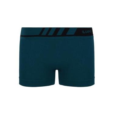 Imagem de Cueca Infantil Boxer Sem Costura Lupo 00136-001, Verde escuro, G
