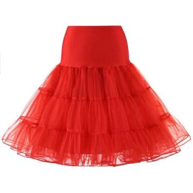 Imagem de Anágua Saiote Tule 410-AN - Nuwa Marte, Vermelho, GG-42/58