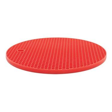 Imagem de Descanso De Panela Redondo Em Silicone Mimo Style, Vermelho