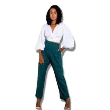 Imagem de Blusa Cropped Tecido Linho - Sambecca, Branco, P
