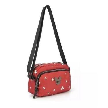 Imagem de Bolsa Feminina Transversal Mickey Mouse Pequena Tiracolo Prt - luxcel,