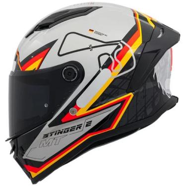 Imagem de Capacete Mt Stinger 2 Grand Prix Alemanha Germany + Vis Fumê - Mt Helm