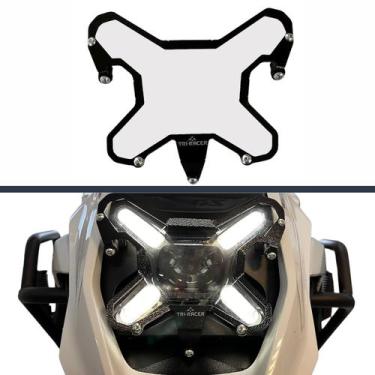 Imagem de Protetor Farol Em Aço + Acrilico Bmw R1300 Gs Premium - TODOS OS MODEL
