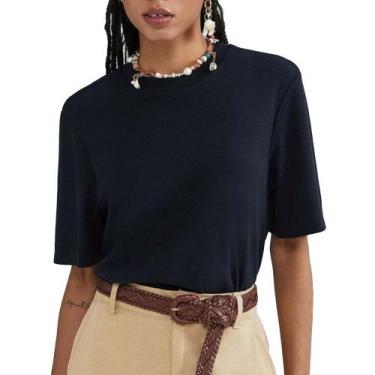 Imagem de Camiseta Feminina Hering Regular Preta - 4H2V, M, Preto