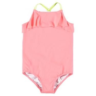 Imagem de Maiô Infantil com Proteção UV Rosa Neon Liso Quimby, 14