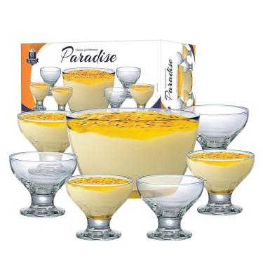 Imagem de Conjunto de Taças de Sobremesa New Paradise Vidro 7 Peças para Sorvetes Transparente Ruvolo