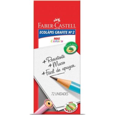 Imagem de Lápis Faber-Castell Ecolápis Max Colors 1205 Grafite Redondo Decorado Preto