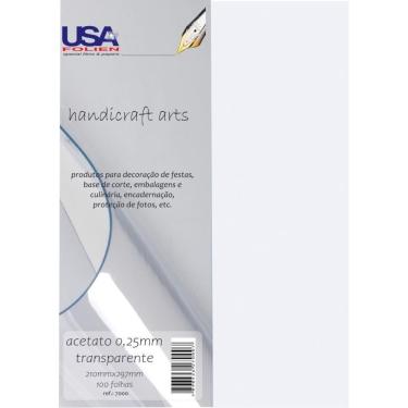 Imagem de Capa para Encadernação Usa Folien A4 Acetato Cristal 0,25mm Transparente com Coloração Azulada