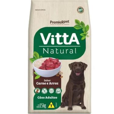 Imagem de Ração Vitta Natural Para Cães Adultos Sabor Carne - 15 Kg - Premier