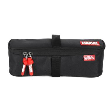 Imagem de Lancheira Térmica Escolar Marvel Slim Avengers Lunch Luxcel, Preto