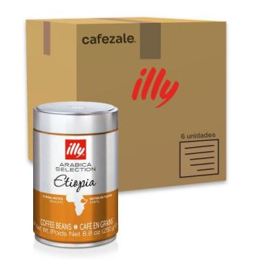 Imagem de Café em Grão illy Etiopia 250g Kit 6 Latas, Etiopia