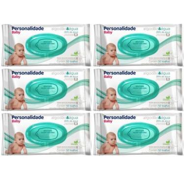 Imagem de Kit C6 Lenço Umedecido Personalidade Algodão e Água C50 - EUROFRAL