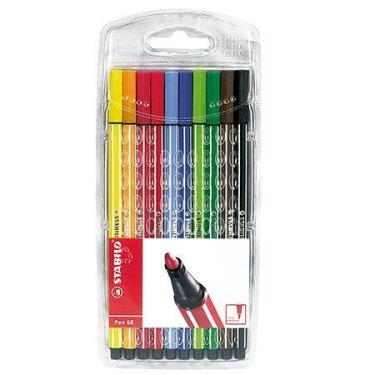 Imagem de Caneta hidrográfica Pen 68-6810 estojo com 10 unidade - Stabilo