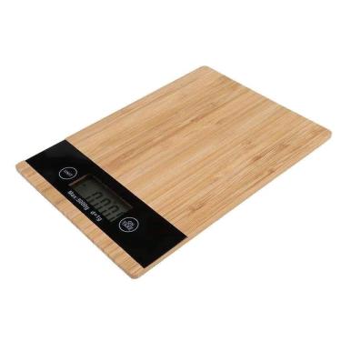 Imagem de Balança De Precisão Digital para Cozinha Eletrônica até 5kg Modelo Bambu