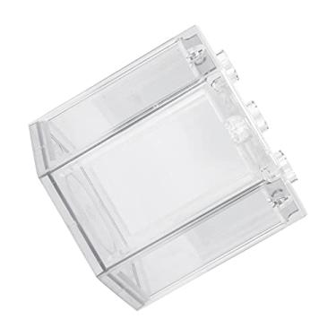 Imagem de Mini tanque de aquário pequeno de plástico em formato hexagonal superimposível para decoração de escritório em casa