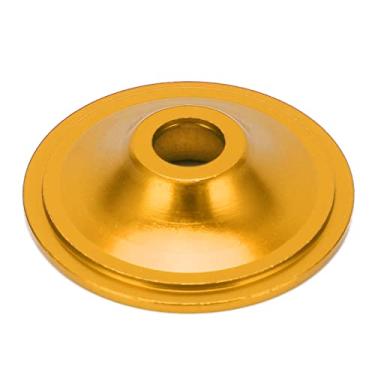 Imagem de Capa superior de fone de ouvido de bicicleta, tampa superior de haste de fone de ouvido de alta resistência de cor brilhante universal antidesgaste PVD com parafusos para mountain bike de(amarelo)