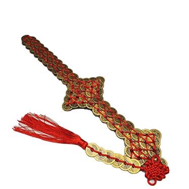Imagem de Yajun China Lucky Coin Mascote Feng Shui Cobre, Espada, Ornamentos, Proteção Prosperidade, Decoração de Móveis para Casa