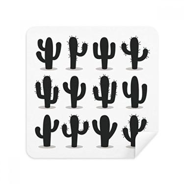 Imagem de Contorno de cacto de plantas com estampa de suculentas para óculos, tecido de camurça, pacote com 2