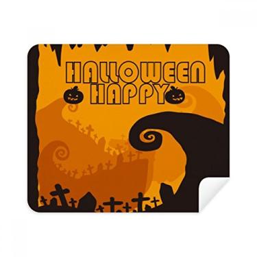 Imagem de Pano de limpeza de tela Tree Happy Ghost Fear Halloween 2 peças de tecido de camurça