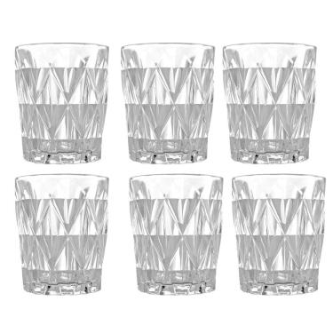 Imagem de Conjunto de Copos de Drink Mimo Style Clear Vitral Verre - 6 Peças
