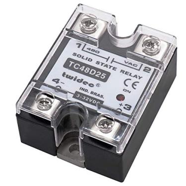 Imagem de Twidec Relé de estado sólido SSR monofásico de saída 25A 3-32V CC para 24-480V AC SSR-25DA