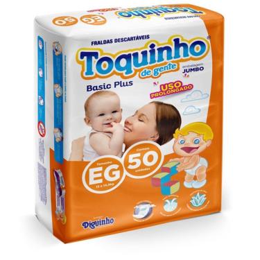 Imagem de Fralda Infantil Toquinho De Gente Basic Plus Eg C/50