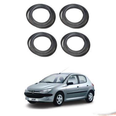 Imagem de Kit Borrachas de Porta Linha Premium Peugeot 206 207 4pts