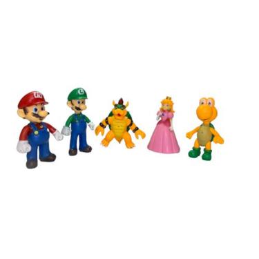 Kit C/5 Bonecos Super Mario Bros Game Brinquedos Crianças em Promoção na  Americanas