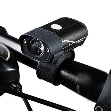 Imagem de Luz de bicicleta, Moniss Farol de bicicleta recarregável usb luz de aviso de liga de alumínio à prova d'água luz frontal de bicicleta com 5 modos de luz para mountain bike bicicleta de estrada