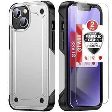 Imagem de Capa para Iphone 14(6.1) (2 protetores de tela de vidro temperado), Iphone 14(6.1) (branco)
