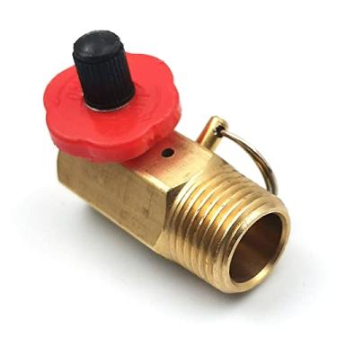 Imagem de KIRO&SEEU Ferramenta coletor de tanque de ar com porta de enchimento, válvula de segurança de desligamento de alumínio e desvio de alívio 1/2" NPT tanque x mangueira de 1/4" NPT x medidor NPT de 1/8
