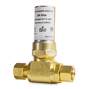 Imagem de EFIELD MH-231-2-FM Tee Arrestoragem de Martelo de Água de Cobre, 3/8" OD Comp. X 3/8" OD FPara Lava-Louças Connectionemale Comp.