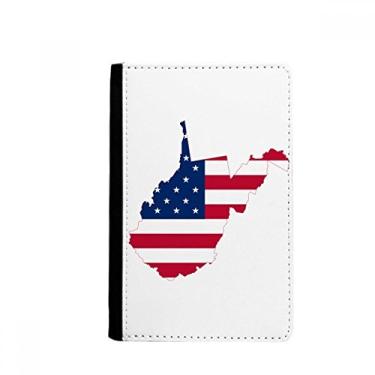 Imagem de Virginia USA Mapa Oeste Estrelas Listras Bandeira Forma Porta Passaporte Notecase Burse Carteira Capa Cartão Bolsa, Multicolor