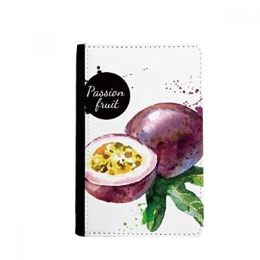 Imagem de Porta-passaporte aquarela sabor maracujá saboroso saudável notecase burse capa carteira porta-cartão, Multicolor