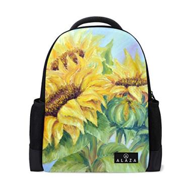 Imagem de My Daily Mochila de pintura a óleo de girassóis para laptop de 14 polegadas, mochila para viagem, faculdade, escola, Multicolorido., One Size