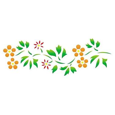 Imagem de Stencil de Acetato para Pintura OPA Simples 10 x 30 cm - 735 Ramo Flor II