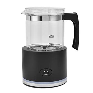 Imagem de Batedor de Leite, Batedor de Leite Elétrico Portátil Rápido e Silencioso Com Copo de Espuma Removível de 700 Ml, Vaporizador de Leite Automático para Leite Frio e Quente para Lava-louças para café (vidro preto)