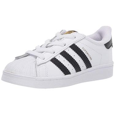 Imagem de adidas Originals Tênis infantil unissex Superstar Legacy, Branco/Preto/Branco, 9.5 Toddler