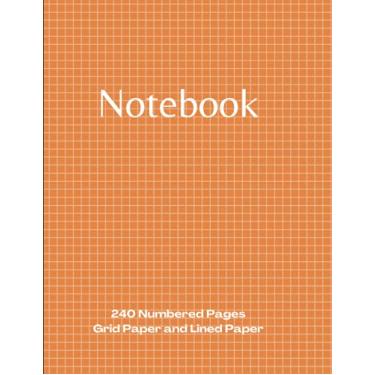 Imagem de Notebook: Project Workbook with 240 Numbered Pages Ruled Line Dot Journal Paper and 5x5 Grid Paper | 8.5" x 11" | PLUS Contacts Pages | For Ideas, Notes, Sketches
