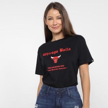 Imagem de Camiseta New Era Nba Chicago Bulls Street Script Feminina
