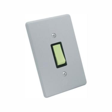 Imagem de Interruptor 1 Tecla Simples Com Placa Cinza Ref.1801.002 - Radial