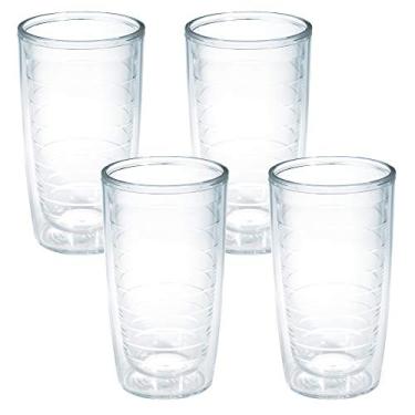 Imagem de Copo térmico Tervis transparente e colorido, 473 ml - Pacote com 4 - Embalado, transparente