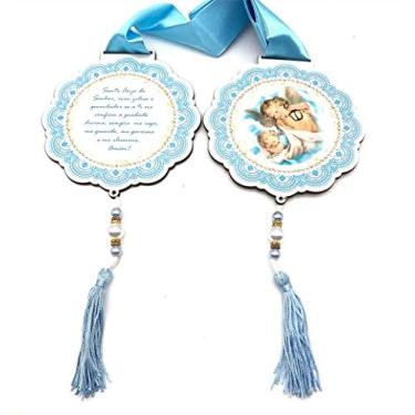 Imagem de Escapulário de Porta Anjo da Guarda Azul