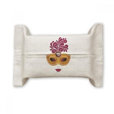 Imagem de Femininity Head Happy Carnival of Venice Suporte de capa de papel de tecido de algodão saco de linho